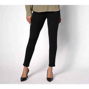Women with Control Regular Pull-On 86/14 Slim Pants Black Large